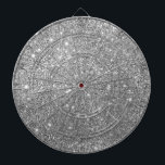Silver Glitter Sparkles Dartboard<br><div class="desc">You can personalise the design further if you'd prefer,  such as by adding your name or other text,  or adjusting the image - just click 'Customise' to see all the options.</div>
