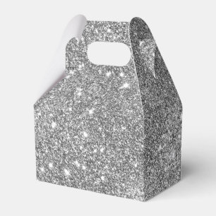 Silver Glitter Sparkles Favour Box