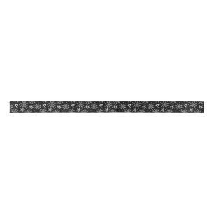 Silver Glitter Stars & Snowflakes Satin Ribbon