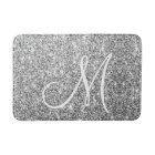 Silver Glitter Stylish Custom Monogrammed Glam