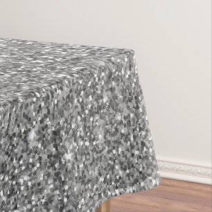 Silver Glitter Tablecloth