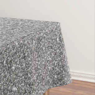 Silver Glitter Tablecloth