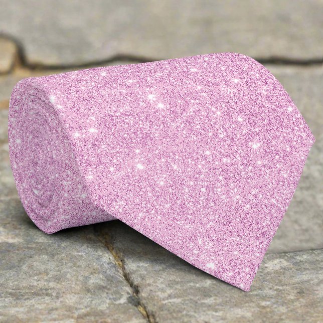 Silver Glitter Texture Purple Sparkling Shiny Tie (Creator Uploaded)