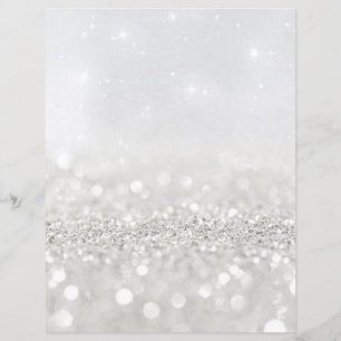 Silver Glitter Texture Scrapbook Paper