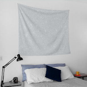 Silver Glitter Texture White Sparkling Shiny Tapestry