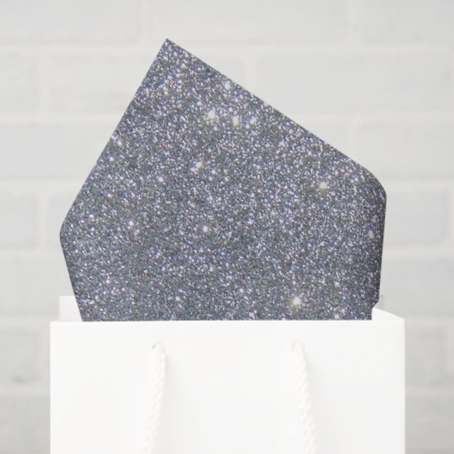 Silver  glitter tissue paper (Gift Bag)