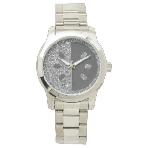 Silver Glitter Watch