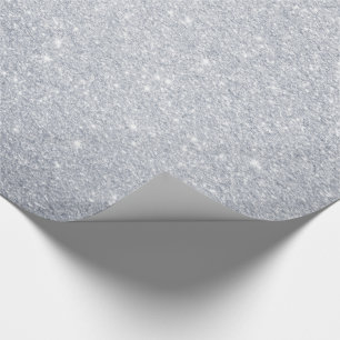Silver Glitter Wrapping Paper