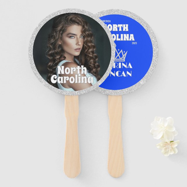 Silver Glitz Pageant Fan Waver 10-Pack (Front and Back)