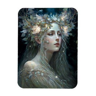 Silver Goddess Fantasy Art Magnet
