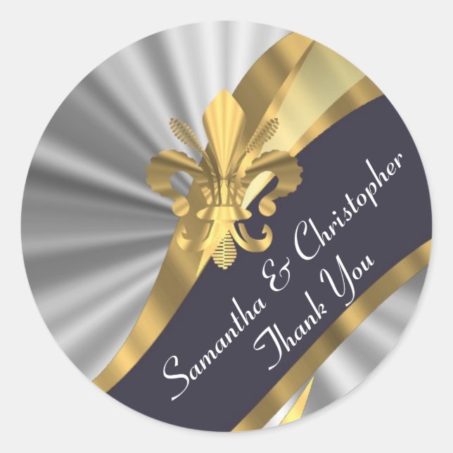 Silver, gold and black wedding seal (Front)