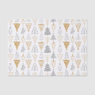 Silver & Gold Christmas Tree Tissue Paper