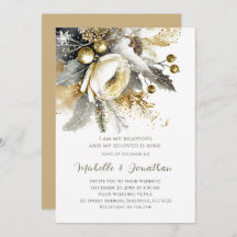 Silver Gold Christmas Winter Bible Verse Wedding
