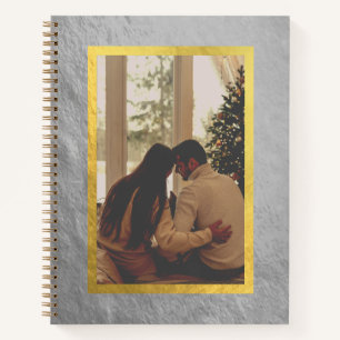 Silver & Gold Custom Photo Notebook