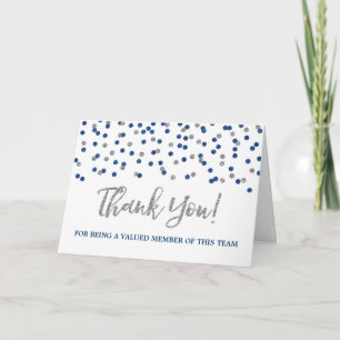 Silver Gold Dots Employee Appreciation Card