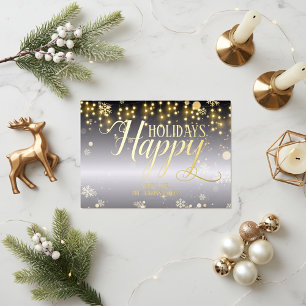 Silver Gold Foil String Lights Winter Holidays