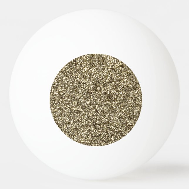 Silver Gold Glitter Look Ping Pong Ball Elegant (Front)