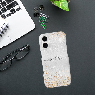 Silver gold glitter name