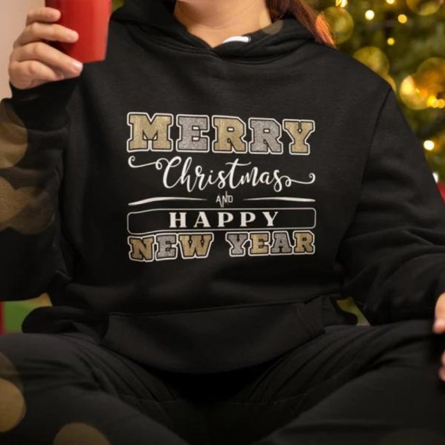 Silver Gold Merry Christmas Happy New Year Hoodie (Creator Uploaded)