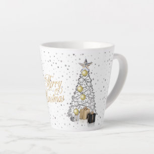 Silver & Gold Merry Christmas  Latte Mug