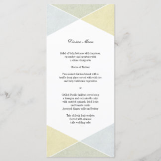Silver Gold Metal Look Industrial Chic Menu