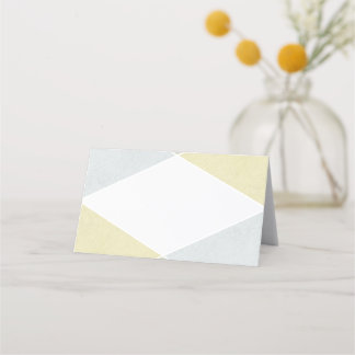 Silver Gold Metal Look Industrial Chic Wedding Place Card
