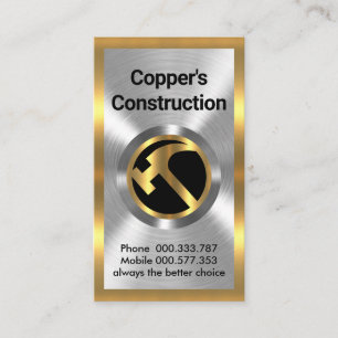 Silver Gold Metal Works Fabrication Business Card