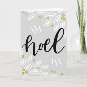 Silver & Gold Noel Holiday Card