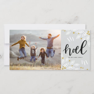 Silver & Gold Noel Photo Holiday Card