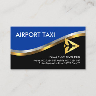 Silver Gold Wave Blue Sky Liftoff Business Card