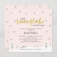 Silver & Gold Winter Wonderland Girl Baby Shower