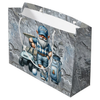 Silver Golf Elf Large Gift Bag