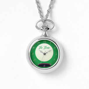 Silver Golfer's Gift Tee Time Watch