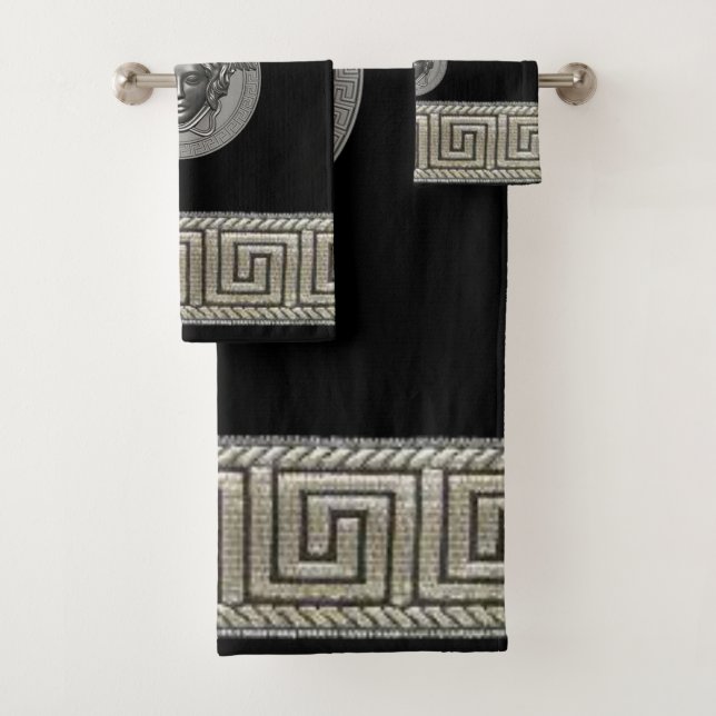 Silver Gorgon - Medusa  Guest / Gift  Bath Towel Set (Insitu)