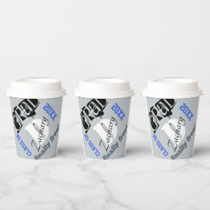 Silver Grad Class of NAME Paper Cups