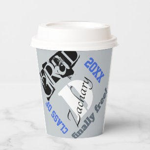 Silver Grad Class of NAME Paper Cups