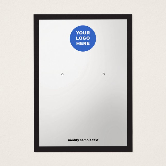 Silver Gradient Add Logo  Earring Display Card (Front)