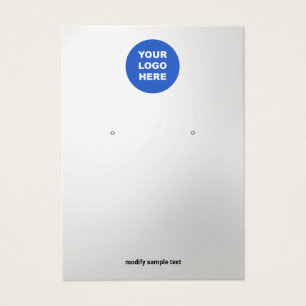 Silver Gradient Add Logo Earring Display Card