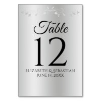 Silver Gradient Elegant Vintage Flourish Wedding