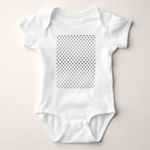 Silver Gradient Polka Dots Baby Bodysuit