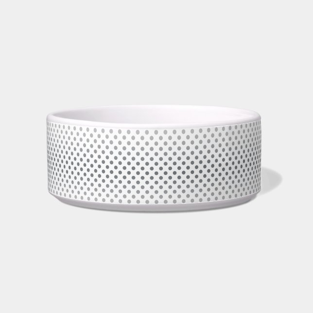 Silver Gradient Polka Dots by Shirley Taylor Bowl (Right)