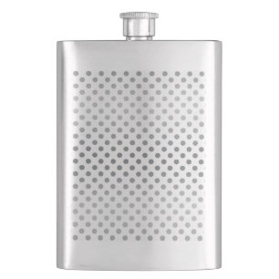 Silver Gradient Polka Dots by Shirley Taylor Hip Flask