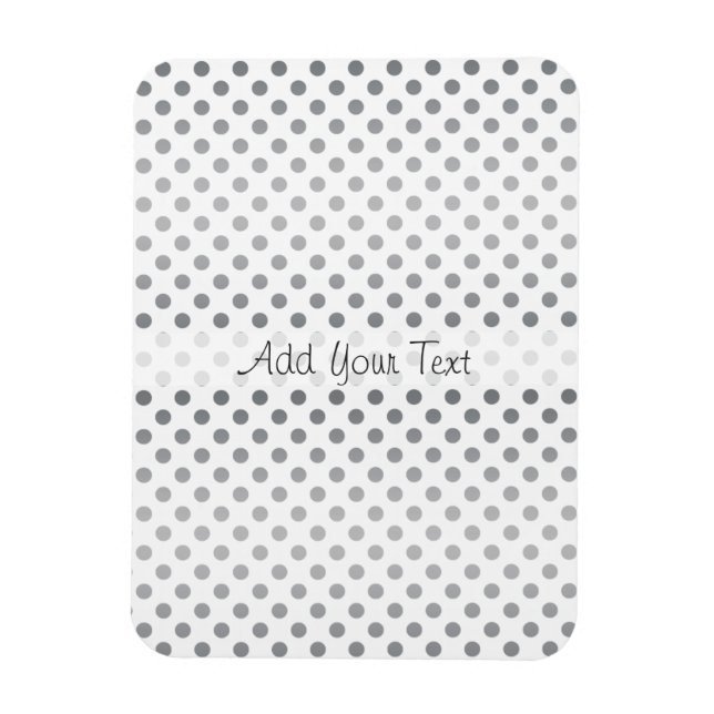Silver Gradient Polka Dots by Shirley Taylor Magnet (Vertical)