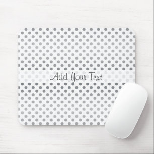 Silver Gradient Polka Dots by Shirley Taylor Mouse Pad