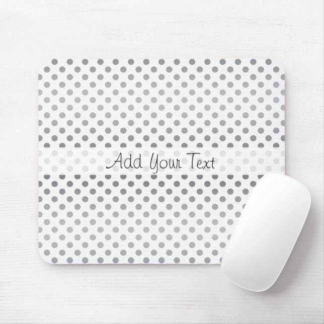 Silver Gradient Polka Dots by Shirley Taylor Mouse Pad (With Mouse)