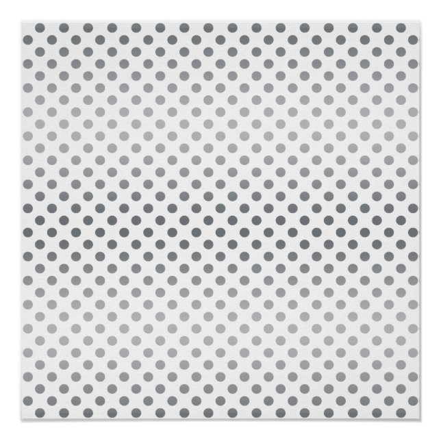 Silver Gradient Polka Dots by Shirley Taylor Poster (Front)