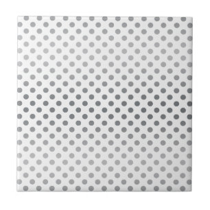 Silver Gradient Polka Dots by Shirley Taylor Tile