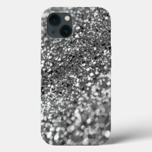 Silver Gray Bokeh Glitter #1 (Faux Glitter) #decor iPhone 13 Case