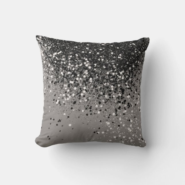 Silver Gray Glitter #1 #shiny Cushion (Front)