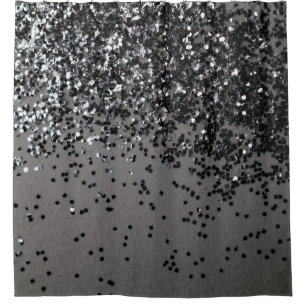 Silver Gray Glitter #4 (Faux Glitter) #shiny #art Shower Curtain